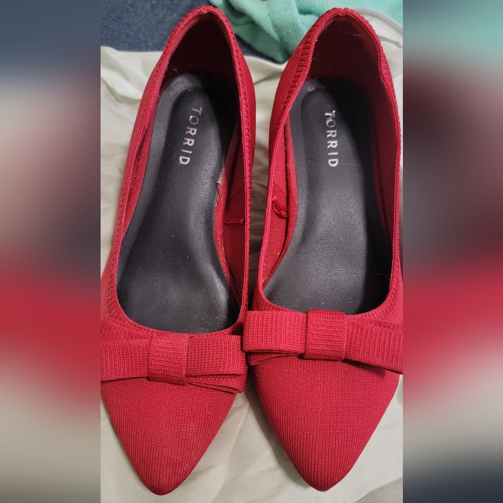 Torrid Women's Red Bow Flats